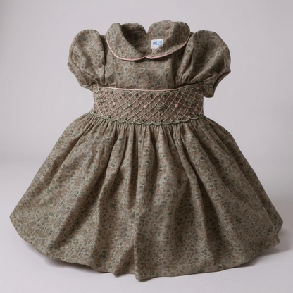 Luli & Me Hand-Smocked Floral Dress (Size 6)