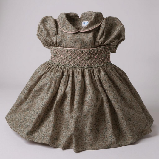 Luli & Me Hand-Smocked Floral Dress (Size 6)