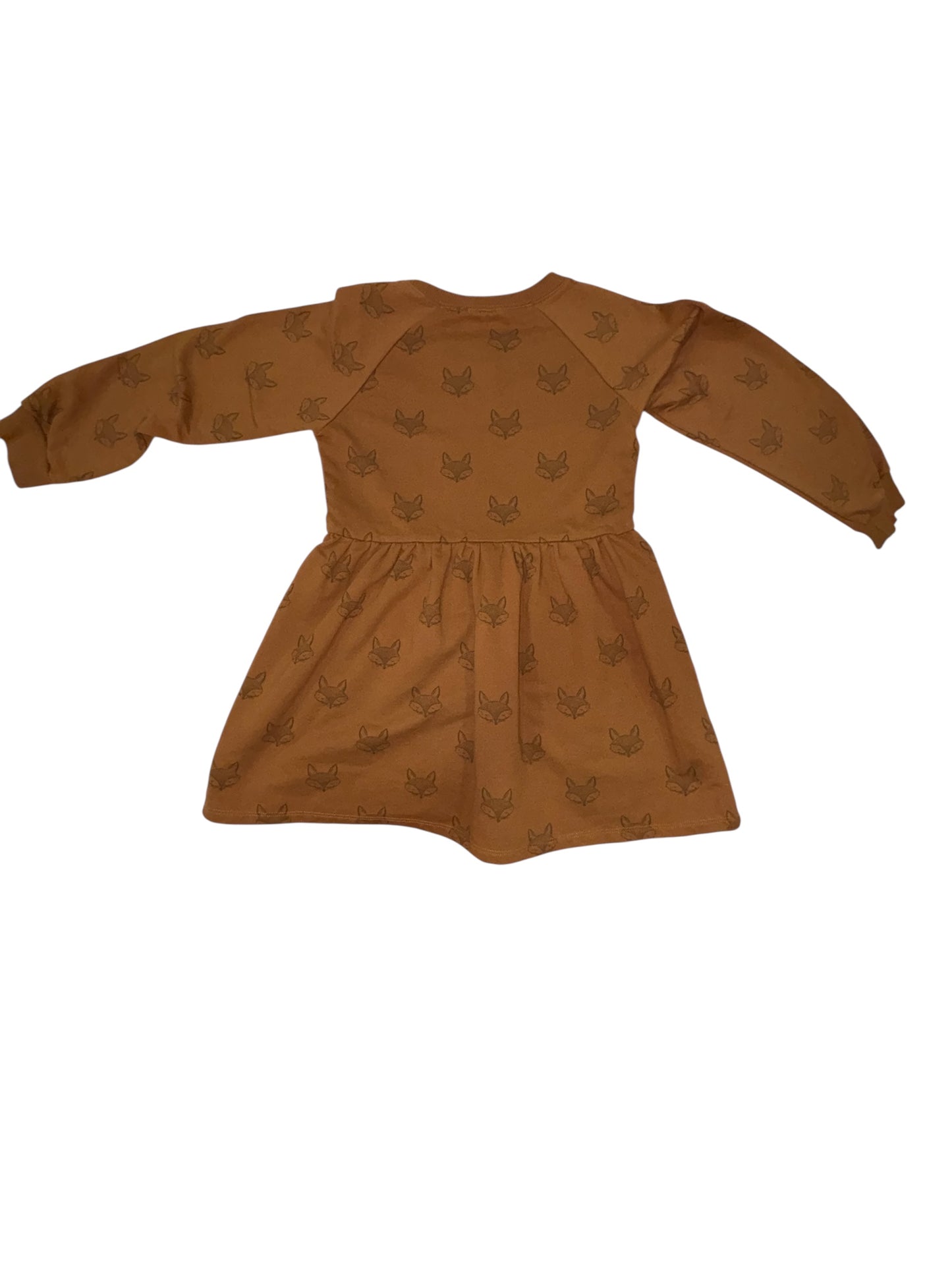 Rylee + Cru Fox Print Long Sleeve Dress – Size 6-7Y