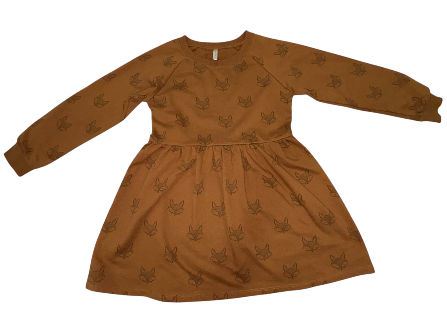 Rylee + Cru Fox Print Long Sleeve Dress – Size 6-7Y
