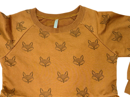 Rylee + Cru Fox Print Long Sleeve Dress – Size 6-7Y