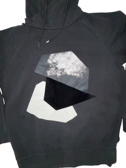 H&M Abstract Graphic High-Neck Hoodie – Size Small