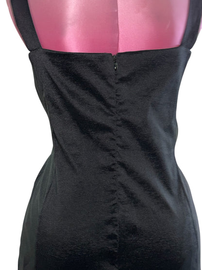 Teal & Black Sheer Ruched Cocktail Dress – Size 2XL