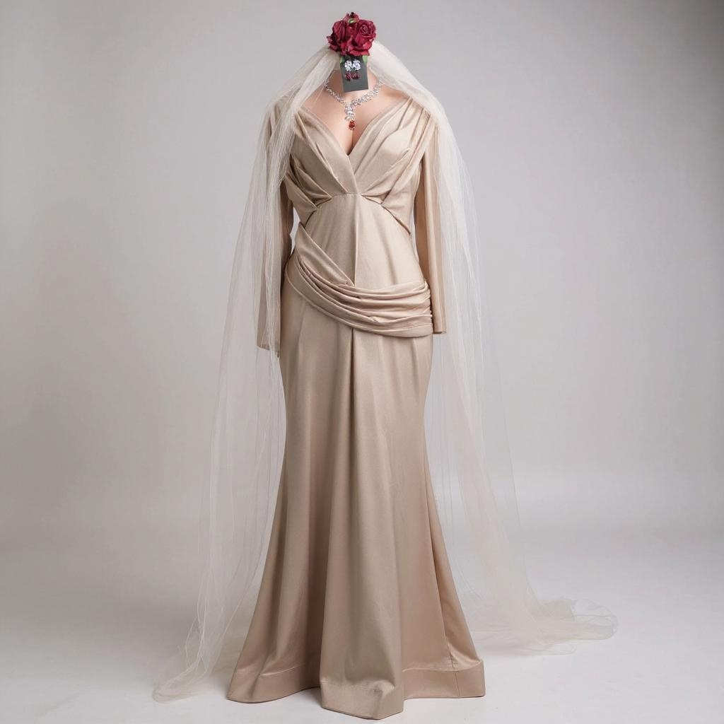 Elegant Dusty Rose Draped Gown
Size: 2XL