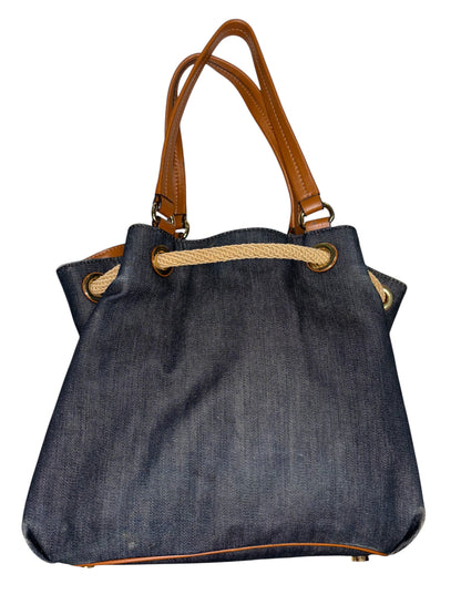 Michael Kors Denim & Leather Bucket Bag
