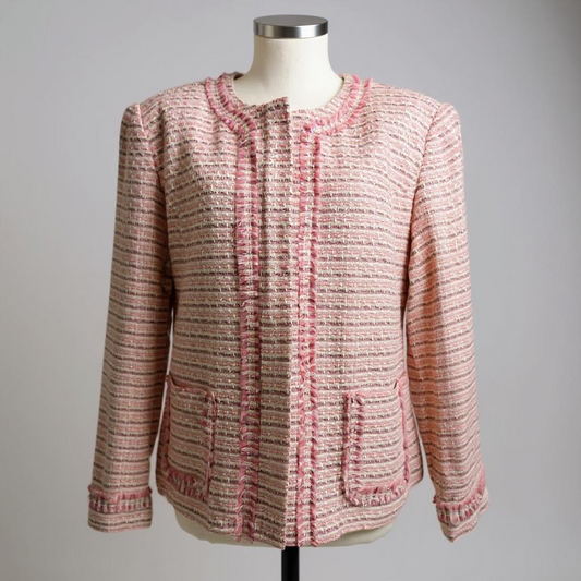 Apostrophe Woman Pink Tweed Blazer – Size 18W – Pretty in Power