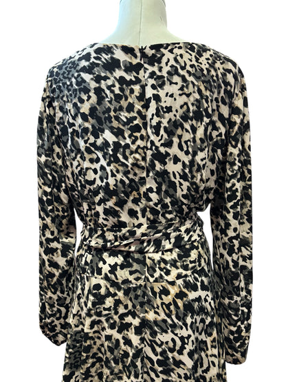 Vince Camuto Leopard Print Chiffon Midi Dress – 2X – Fierce & Flowing
