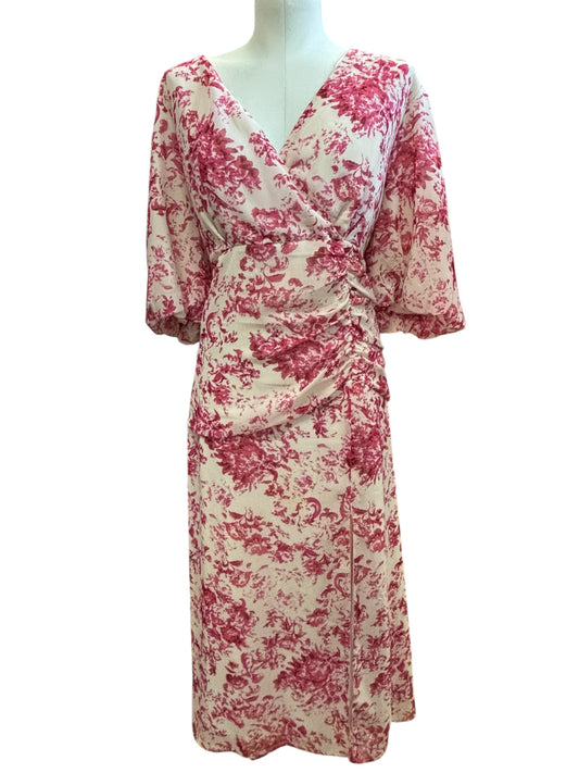 Chelsea28 Ruched Midi Dress – XXL – Rosy Toile Romance