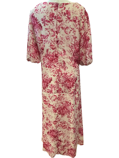Chelsea28 Ruched Midi Dress – XXL – Rosy Toile Romance