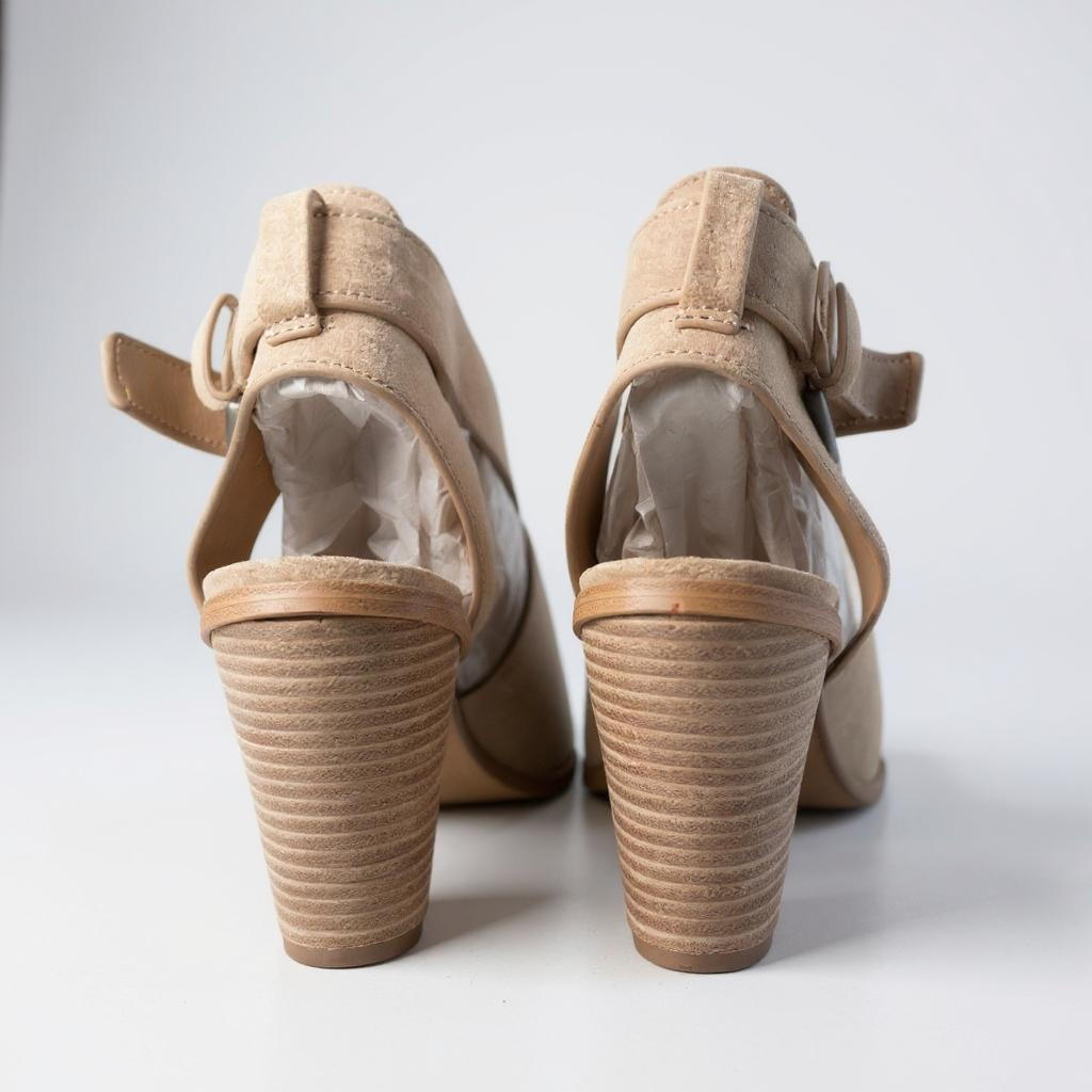 Marc Fisher Taupe Suede Heeled Sandals – Size 9.5M