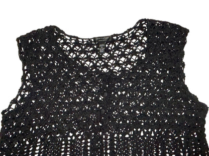Cable & Gauge Black Crochet Sleeveless Top – Size 3X