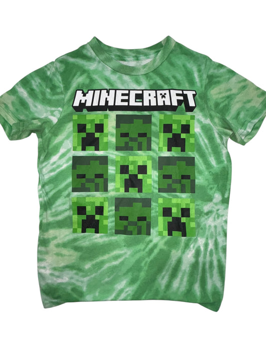 Minecraft Creeper Tie-Dye Graphic Tee – Size M (Youth)