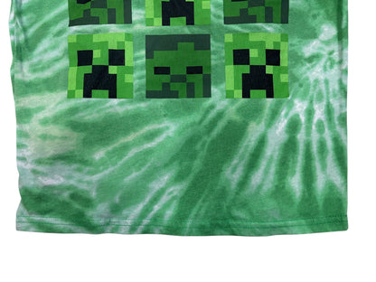Minecraft Creeper Tie-Dye Graphic Tee – Size M (Youth)