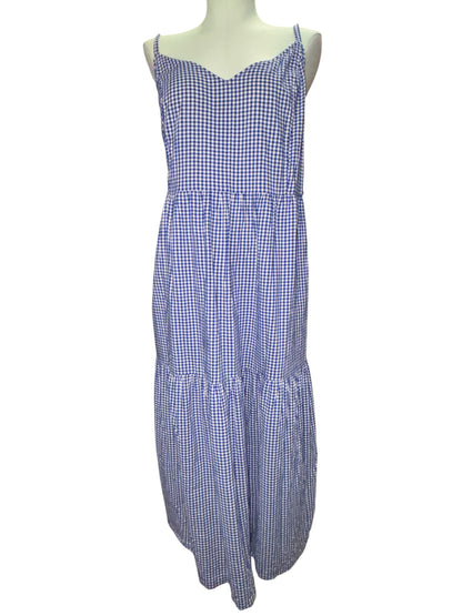 Old Navy Blue Gingham Cami Mani Dress – Size XL