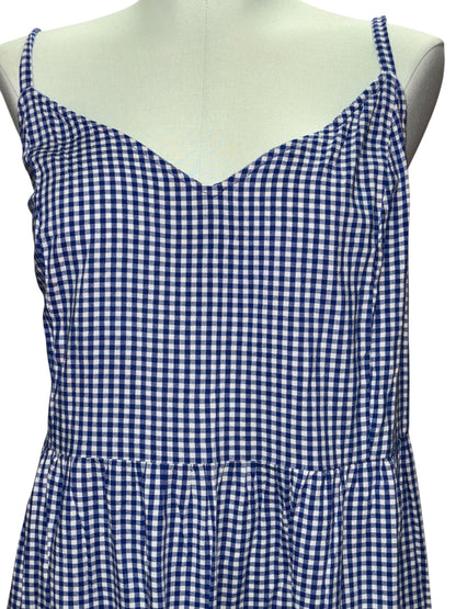 Old Navy Blue Gingham Cami Mani Dress – Size XL