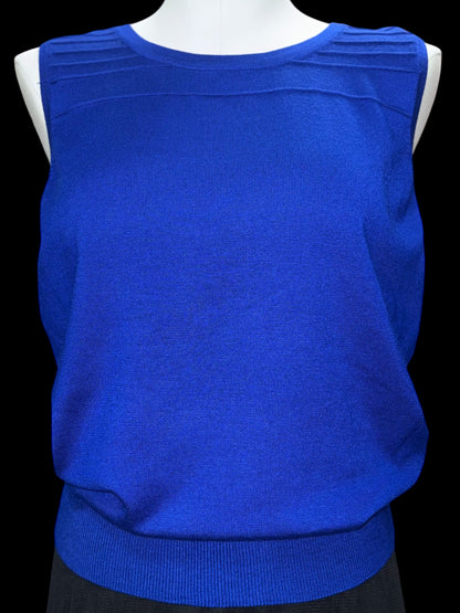 Cable & Gauge Royal Blue Sleeveless Knit Top – Size Large