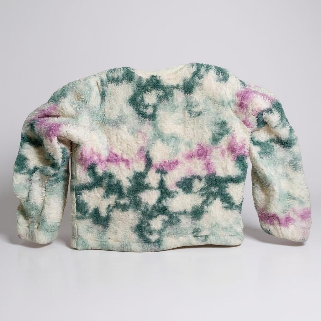 Cat & Jack Girls’ Sherpa Tie-Dye Pullover (Size 6/6X)