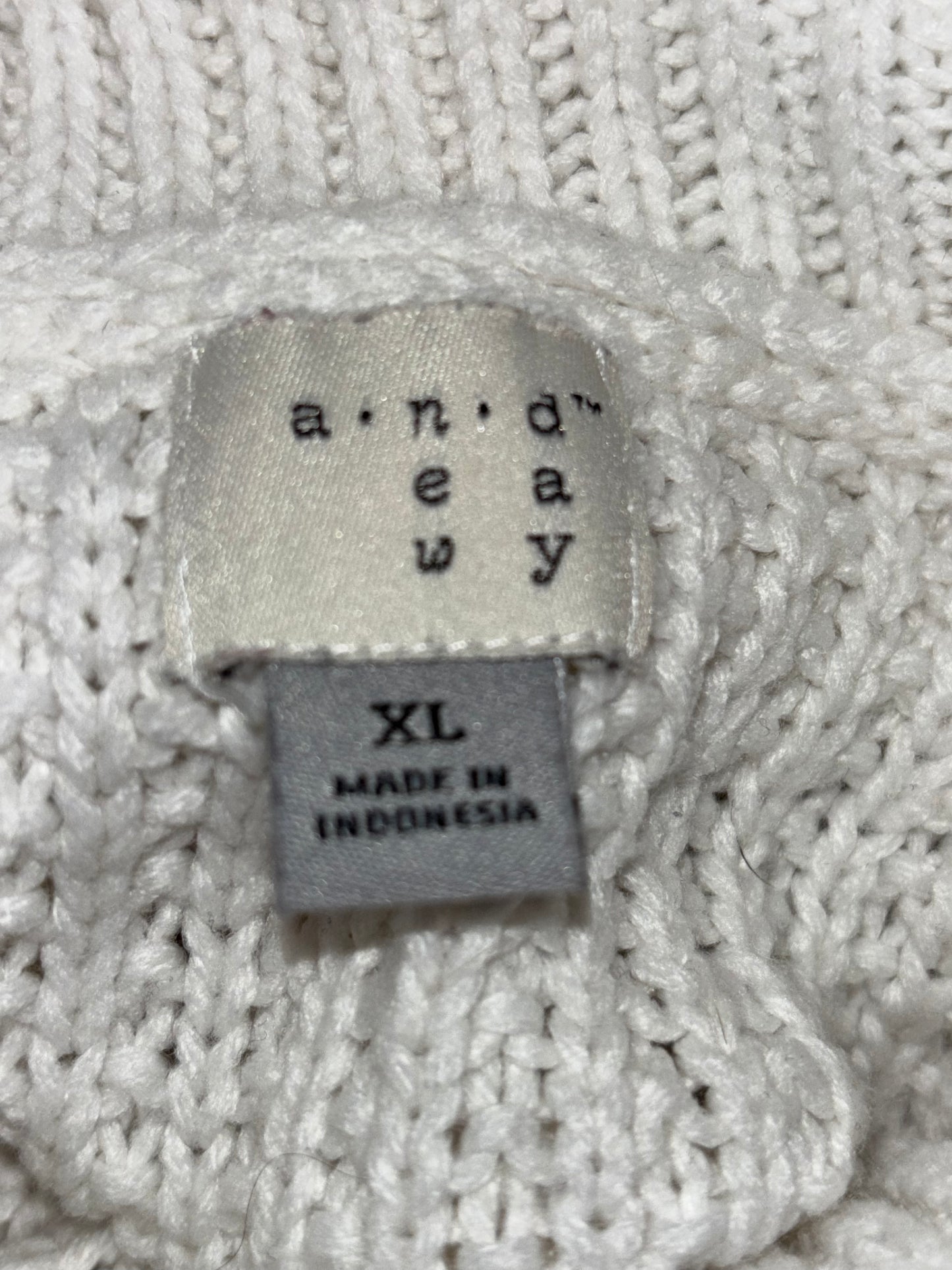 Cozy Cream Waffle Knit Turtleneck – A New Day (XL)