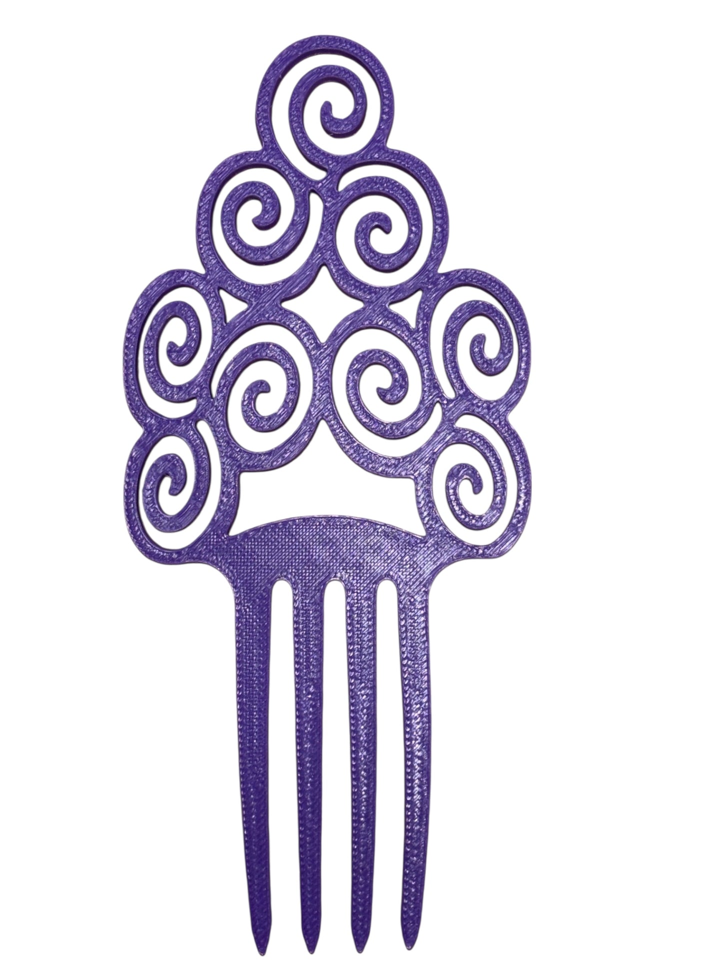 Golden Spiral Hair Pin – 3D Printed Swirl Bun Accessory