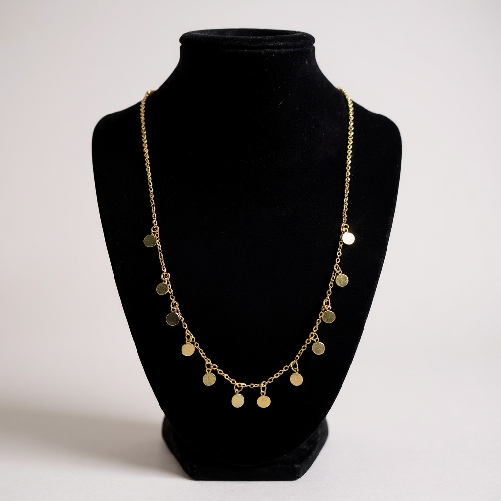 Gold Confetti Charm Necklace – Dainty Boho Style