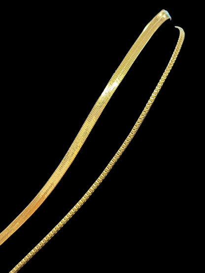 Gold Layered Chain Necklace – 2 Piece Set