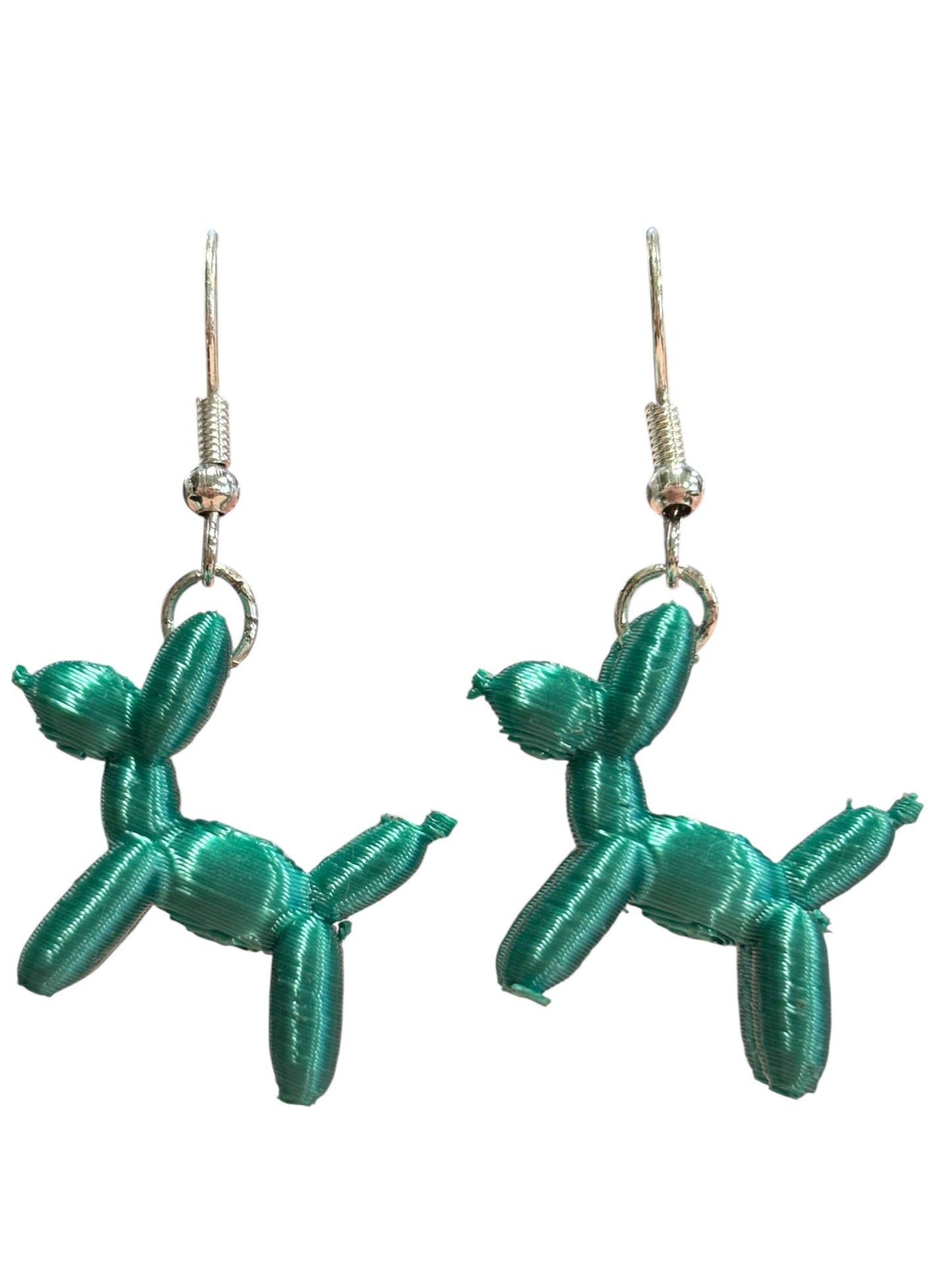 3D Printed Balloon Dog Earrings – Playful Statement Dangles