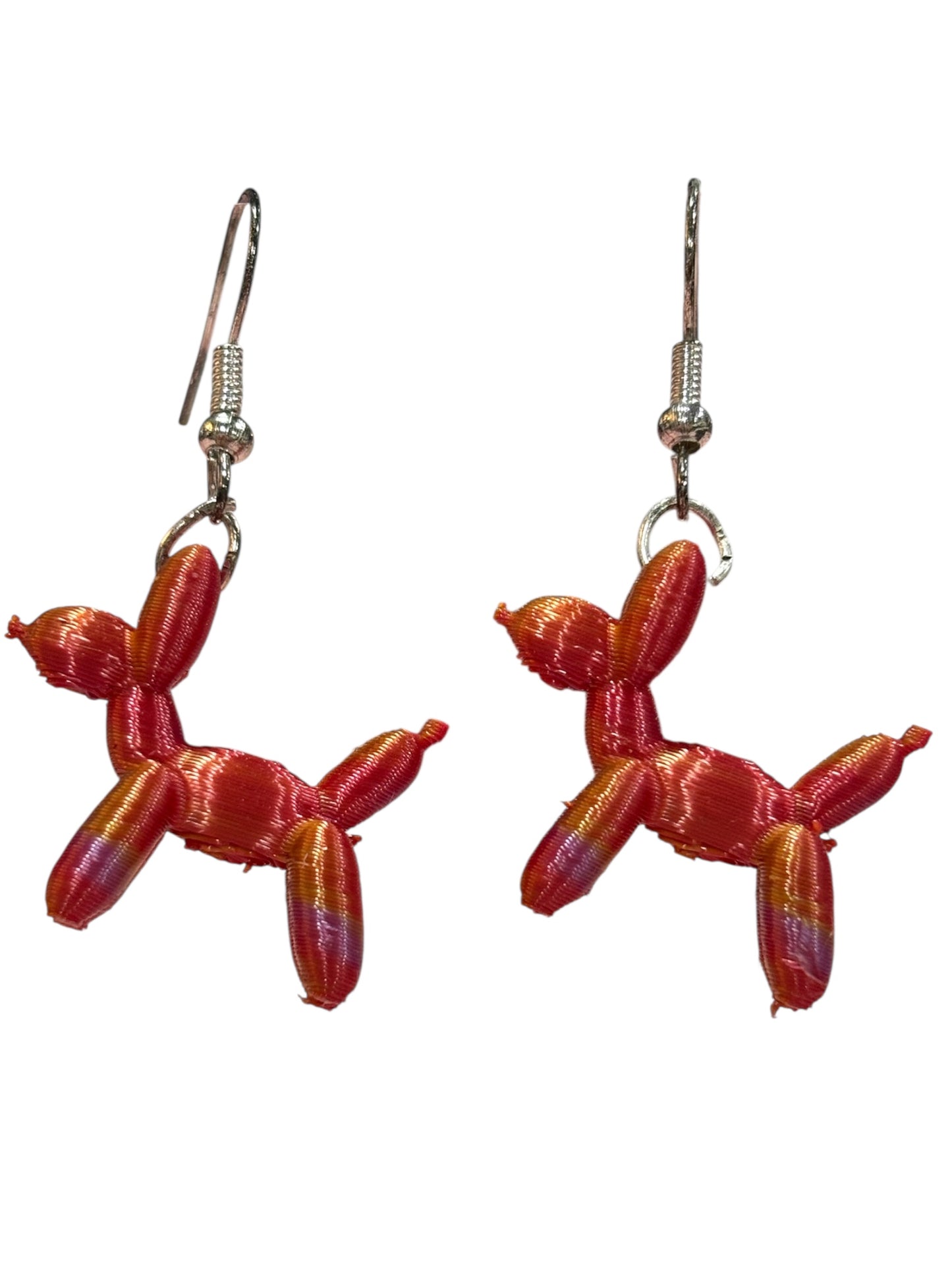 3D Printed Balloon Dog Earrings – Playful Statement Dangles