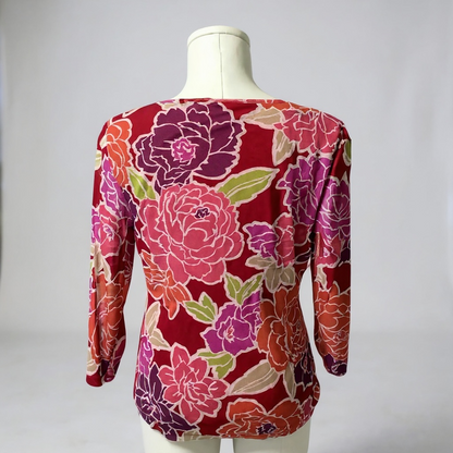 Croft & Barrow Floral Print Blouse – Size M