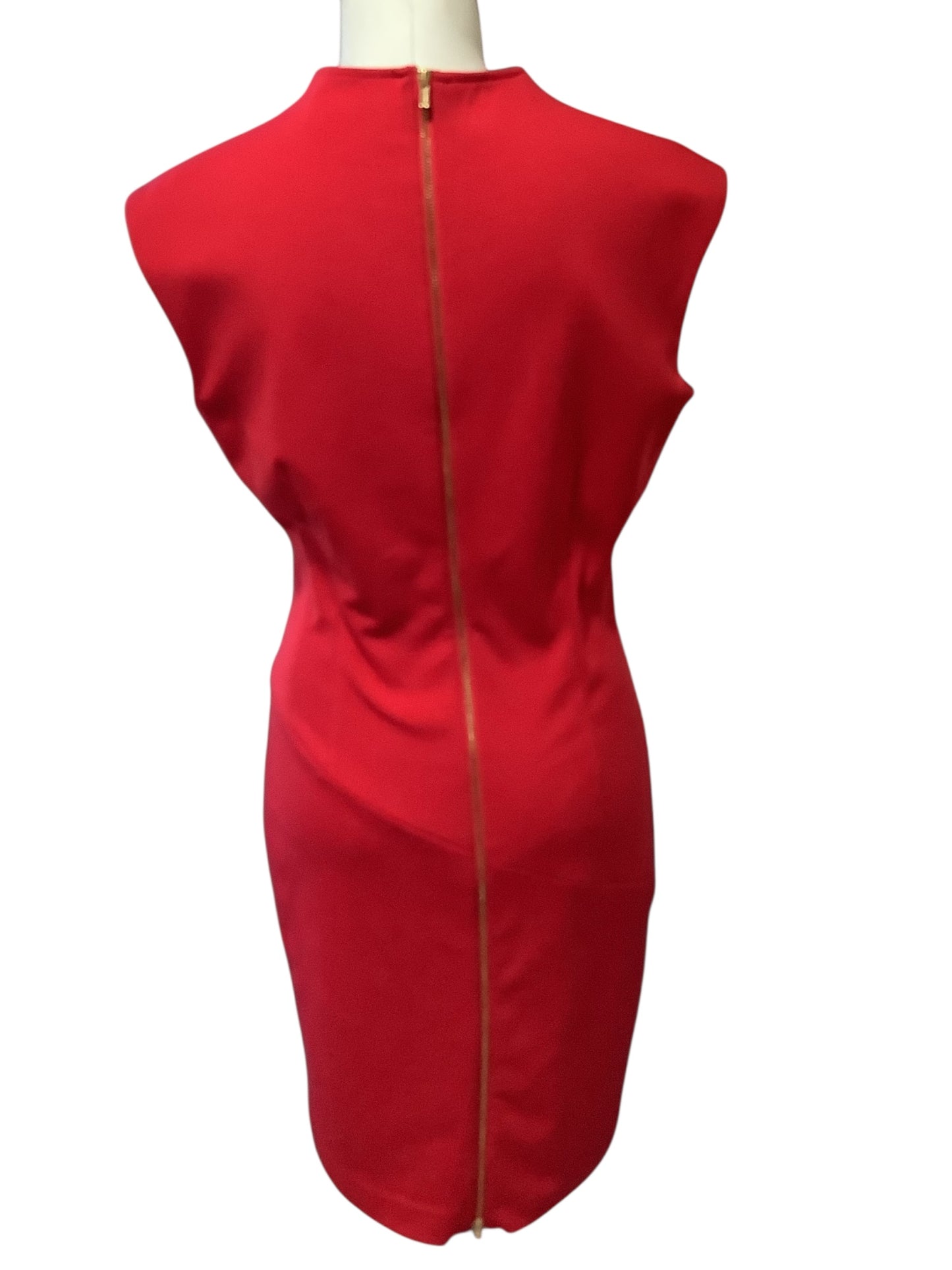 Calvin Klein Red Sleeveless Sheath Dress – Size 8