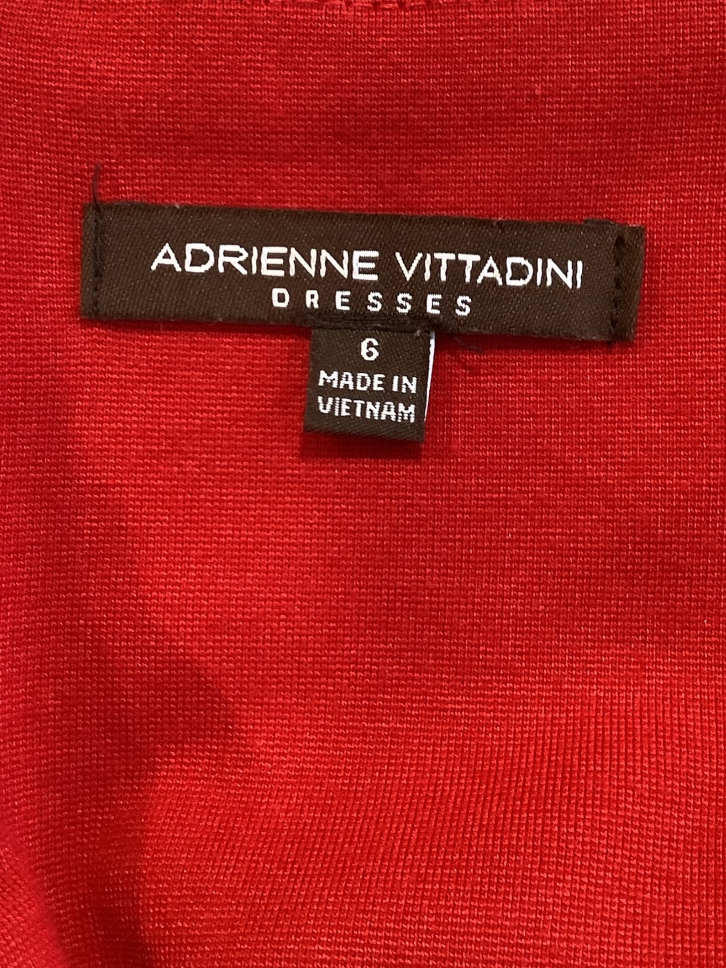 Adrienne Vittadini Red Square Neck Sheath Dress – Size