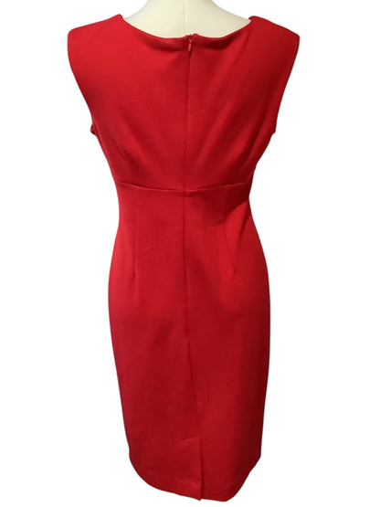Adrienne Vittadini Red Square Neck Sheath Dress – Size
