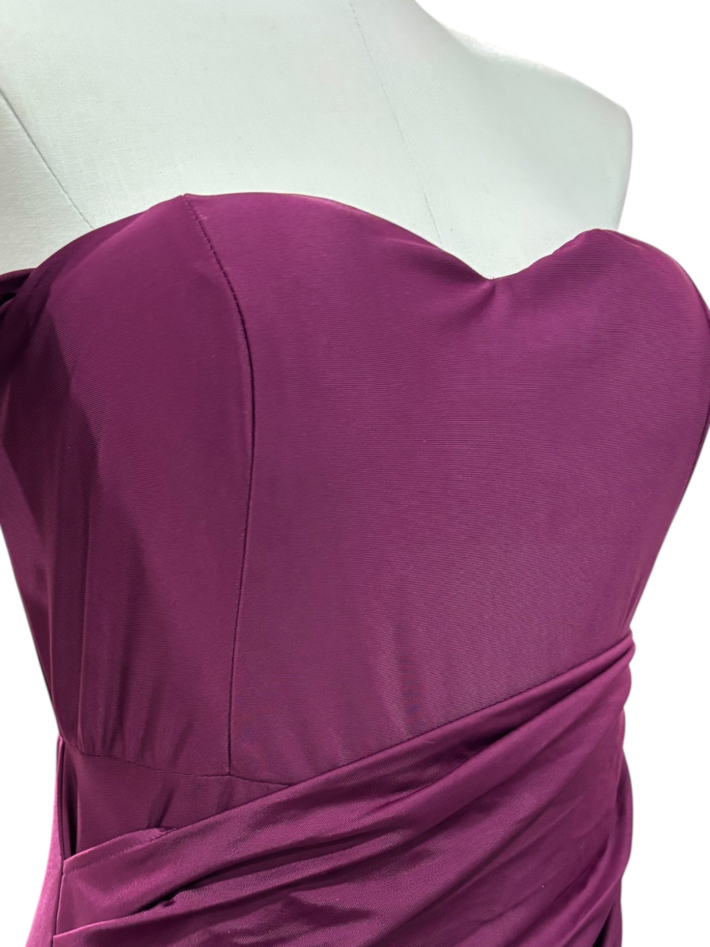 Elegant Off-Shoulder Deep Purple Gown