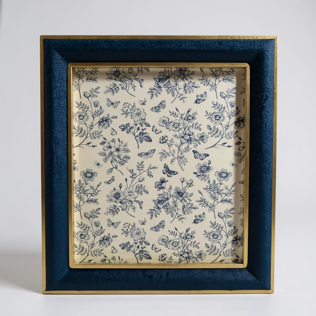 Navy & Gold Vintage-Inspired Picture Frame