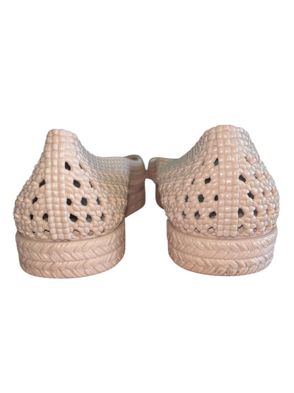 Melissa Nude Blush Jelly Flats – Crochet Style- Size 7