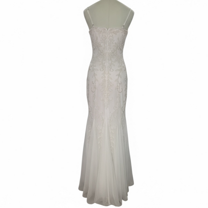 David's Bridal Vintage-Inspired Beaded Wedding Gown