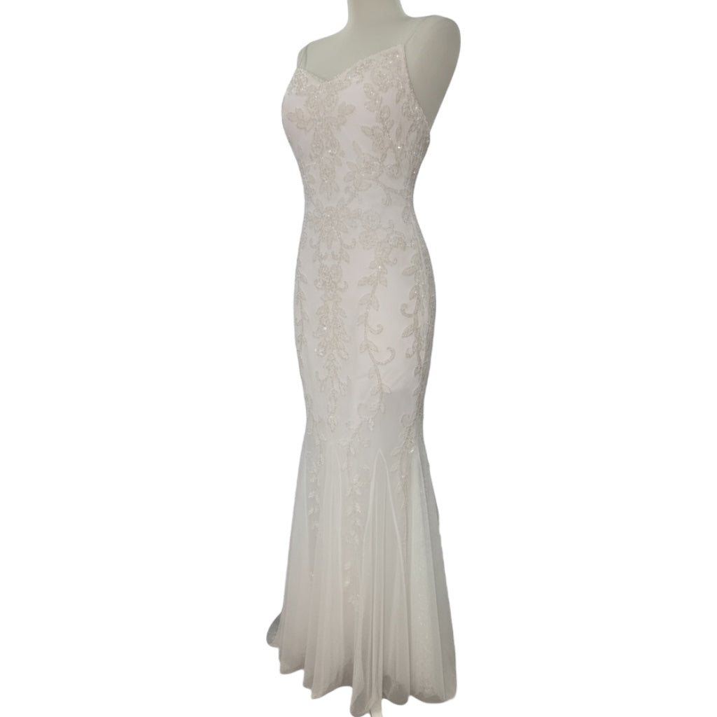 David's Bridal Vintage-Inspired Beaded Wedding Gown