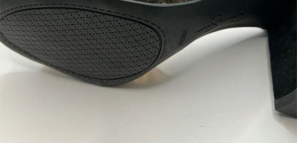 Jessica Simpson Leopard Print Black Suede Heels (Size 8)