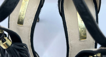 Louise Et Cie Black Fringe Heels (Size 8)