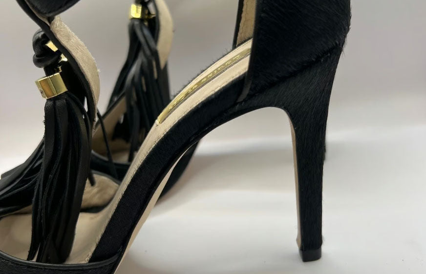 Louise Et Cie Black Fringe Heels (Size 8)
