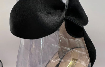 Louise et Cie Black Bow Suede Heels (Size 8)