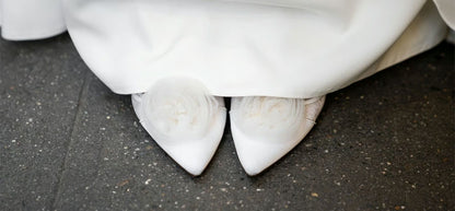 Nina Ivory Kitten Heels, Size 8