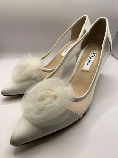 Nina Ivory Kitten Heels, Size 8
