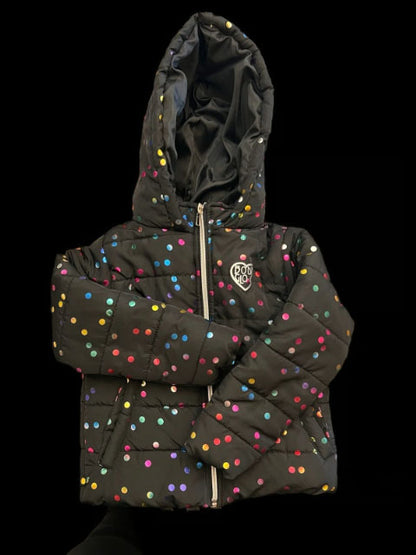 Polk-a-dot Puffy Jacket (Size 5T)