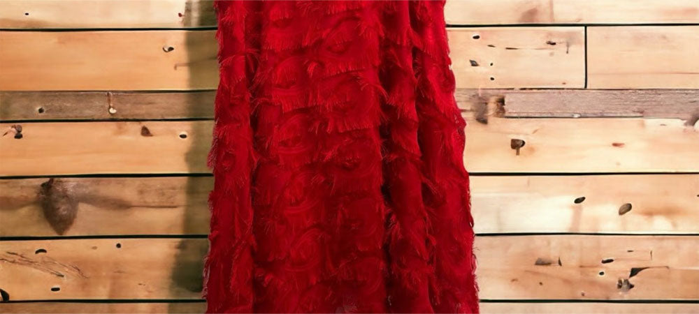 Red Fringe Cocktail Dress