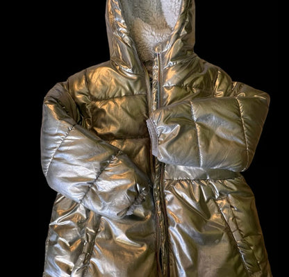Silver Puffy Jacket (Size 5T)