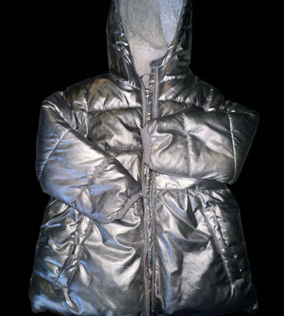 Silver Puffy Jacket (Size 5T)