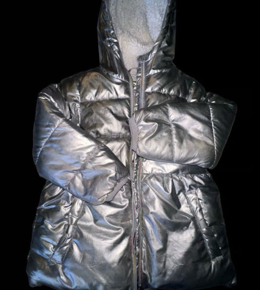 Silver Puffy Jacket (Size 5T)